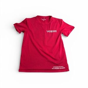 Venom Red Graphic T-Shirt Skull Snake Back Print Size Small 100% Cotton